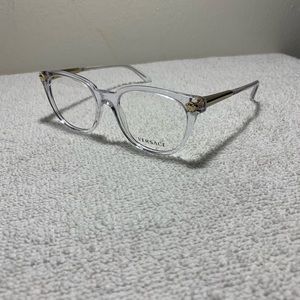 Versace 3242 148 Clear Transparent Gold Sunglasses